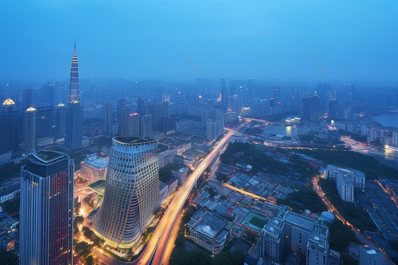 灯火璀璨城市建筑夜景,高清,摄影图,摄影图片,图片大全,摄影图免费下载